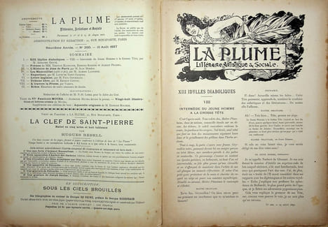  La Plume - n°197 à 202 (du 1er juillet 1897 au 15 septembre 1897).. [Revue La Plume, Collectif dont] Alphonse Mucha, etc.,