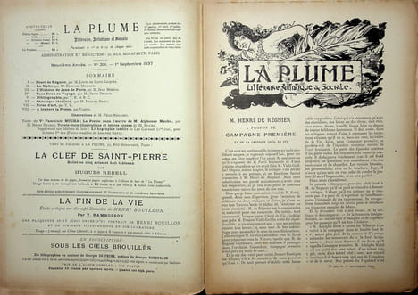  La Plume - n°197 à 202 (du 1er juillet 1897 au 15 septembre 1897).. [Revue La Plume, Collectif dont] Alphonse Mucha, etc.,