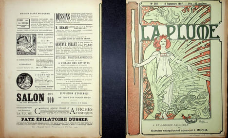  La Plume - n°197 à 202 (du 1er juillet 1897 au 15 septembre 1897).. [Revue La Plume, Collectif dont] Alphonse Mucha, etc.,