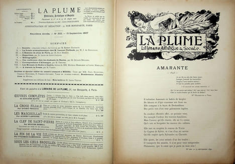  La Plume - n°197 à 202 (du 1er juillet 1897 au 15 septembre 1897).. [Revue La Plume, Collectif dont] Alphonse Mucha, etc.,