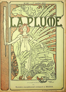  La Plume - n°197 à 202 (du 1er juillet 1897 au 15 septembre 1897).. [Revue La Plume, Collectif dont] Alphonse Mucha, etc.,