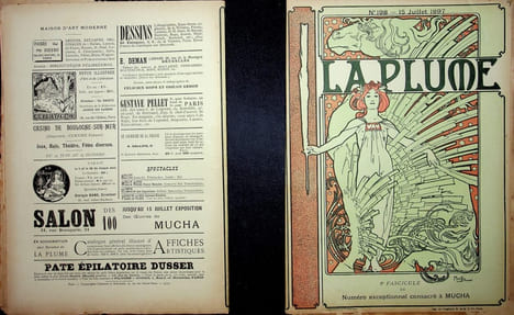  La Plume - n°197 à 202 (du 1er juillet 1897 au 15 septembre 1897).. [Revue La Plume, Collectif dont] Alphonse Mucha, etc.,