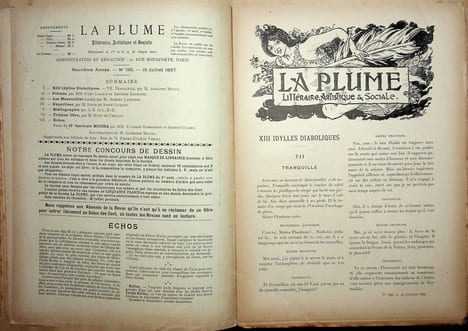  La Plume - n°197 à 202 (du 1er juillet 1897 au 15 septembre 1897).. [Revue La Plume, Collectif dont] Alphonse Mucha, etc.,