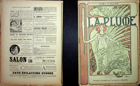  La Plume - n°197 à 202 (du 1er juillet 1897 au 15 septembre 1897).. [Revue La Plume, Collectif dont] Alphonse Mucha, etc.,