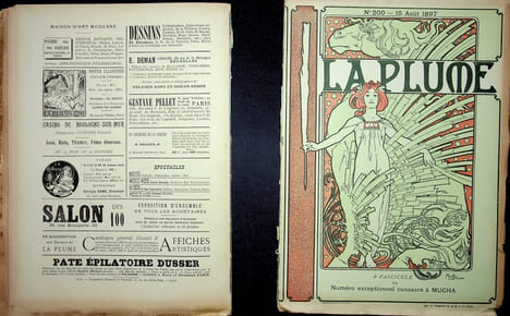  La Plume - n°197 à 202 (du 1er juillet 1897 au 15 septembre 1897).. [Revue La Plume, Collectif dont] Alphonse Mucha, etc.,