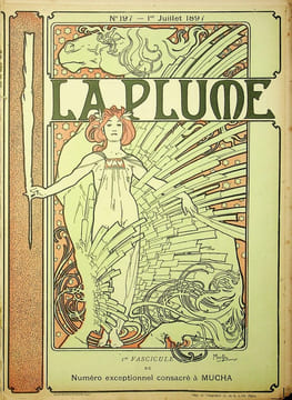  La Plume - n°197 à 202 (du 1er juillet 1897 au 15 septembre 1897).. [Revue La Plume, Collectif dont] Alphonse Mucha, etc.,