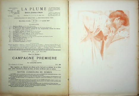  La Plume - n°197 à 202 (du 1er juillet 1897 au 15 septembre 1897).. [Revue La Plume, Collectif dont] Alphonse Mucha, etc.,