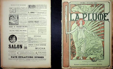 La Plume - n°197 à 202 (du 1er juillet 1897 au 15 septembre 1897).. [Revue La Plume, Collectif dont] Alphonse Mucha, etc.,