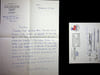 Lettre autographe sign&eacute;e &agrave; Marcel Marnat. Liliane Brion-Guerry (1916-2006), historienne de l'art, directrice de recherche au CNRS. 