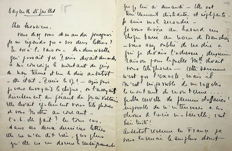 Lettre autographe signée
