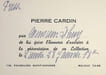 Carte manuscrite . Pierre Cardin (1922-2020), couturier, homme d'affaire. 