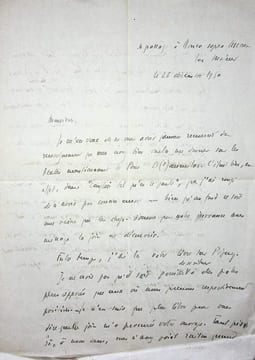 Lettre autographe signée à René Johannet. Jean-Paul Samson (1894-1964), poète, écrivain, réfractaire pendant la première guerre mondiale.