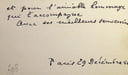 Carte autographe &agrave; Ren&eacute; Johannet. Louis Madelin (1871-1956), historien, homme politique, membre de l'Acad&eacute;mie fran&ccedil;aise. 