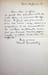 Lettre autographe sign&eacute;e &agrave; Ren&eacute; Johannet. Louis Madelin (1871-1956), historien, homme politique, membre de l'Acad&eacute;mie fran&ccedil;aise. 