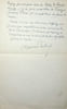 Lettre autographe sign&eacute;e &agrave; Ren&eacute; Johannet. Maurice Reclus (1883-1972), haut fonctionnaire, historien, pr&eacute;sident de l'Institut de France. 