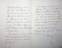 Lettre autographe sign&eacute;e. Alexandre V&uuml;hrer (1817-1886), &eacute;conomiste, patron de presse, fonctionnaire. 