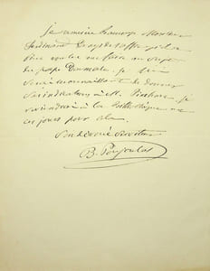 Lettre autographe signée