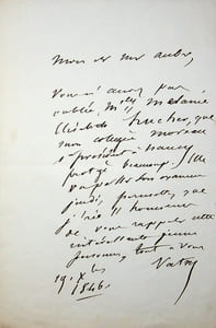Lettre autographe signée