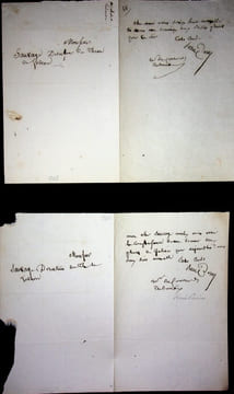 Lettre autographe signée (lot de 2). René Périn (1774-1858), éditeur, écrivain.
