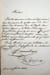 Lettre autographe sign&eacute;e. Justin Couroux-Despr&eacute;s (1808?-18.), po&egrave;te, homme de lettre, poursuivi dans le proc&egrave;s des brochures bonapartistes en 1872. 