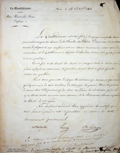 Lettre autographe signée - extraordinaire document