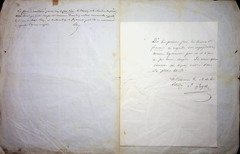 Lettre autographe signée - extraordinaire document. [Collectif dont] Ernest de Blosseville (1799-1886), Pierre-Sébastien Laurentie (1793-1876), ...