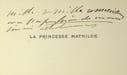 Carte autographe . Mathilde Bonaparte (1820-1904), &eacute;pouse du comte Demidoff, la princesse Mathilde.
