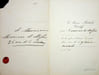 Lettre autographe . Mathilde Bonaparte (1820-1904), &eacute;pouse du comte Demidoff, la princesse Mathilde.