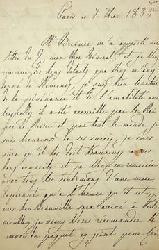Lettre autographe signée. Marie-Amélie de Bourbon-Siciles (1782-1866), duchesse d'Orléans, reine des Français.