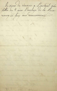 Lettre autographe signée