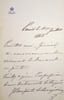 Lettre autographe sign&eacute;e. Julie Bonaparte, marquise de Roccagiovine (1830-1900), salonni&egrave;re. 