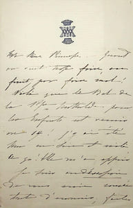 Lettre autographe signée