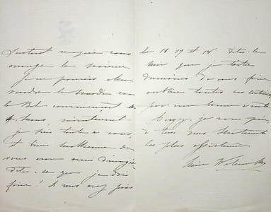 Lettre autographe signée