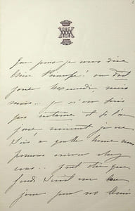 Lettre autographe signée