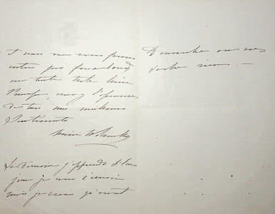 Lettre autographe signée
