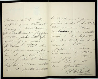 Lettre autographe signée