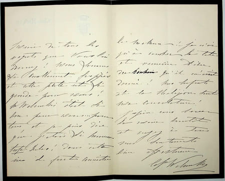 Lettre autographe signée. Marie-Anne Walewska (1823-1912), première dame d'honneur de l'impératrice Eugénie, épouse du comte Walewski.