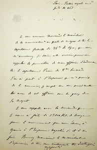 Lettre autographe signée