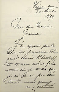 Lettre autographe signée - exceptionnelle lettre