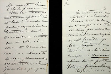 Lettre autographe signée - exceptionnelle lettre. [Bedrich Smetana] Pauline von Metternich (1836-1921), aristocrate et princesse austro-hongroise, ...