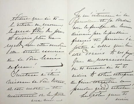 Lettre autographe signée - exceptionnelle lettre. [Bedrich Smetana] Pauline von Metternich (1836-1921), aristocrate et princesse austro-hongroise, ...