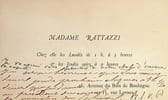 Carte autographe. Marie-L&aelig;titia Bonaparte-Wyse (1831-1902), po&eacute;tesse, femme de lettres. 