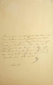 Lettre autographe signée