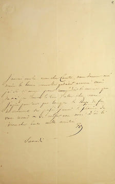 Lettre autographe signée. Ferdinand-Philippe d'Orléans (1810-1842), duc d'Orléans, fils ainé de Louis-Philippe 1er, mort vraisemblablement projeté de ...