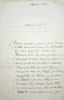 Lettre autographe sign&eacute;e. Am&eacute;d&eacute;e Dubois (1818-1865), compositeur belge, violoniste, directeur de l'&eacute;cole de musique de Tournai. 