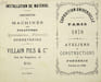 Jolie carte avec photographie originale. Villain et fils, maison Sixte Villain, construction de machines pour Filature &agrave; Lille. 