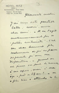 Lettre autographe signée