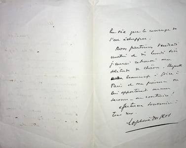 Lettre autographe signée