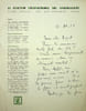 Lettre autographe sign&eacute;e. Hector Ghilini (1888-1950), &eacute;crivain, journaliste. 