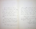 Lettre autographe sign&eacute;e au g&eacute;n&eacute;ral Weygand. Georges Grente (1872-1959), cardinal, archev&ecirc;que du Mans, historien, membre de l'Acad&eacute;mie fran&ccedil;aise. 